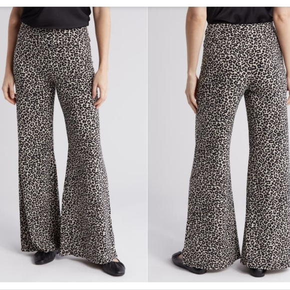Anthropologie Pants - Philosophy Leopard Print Flare Pants
